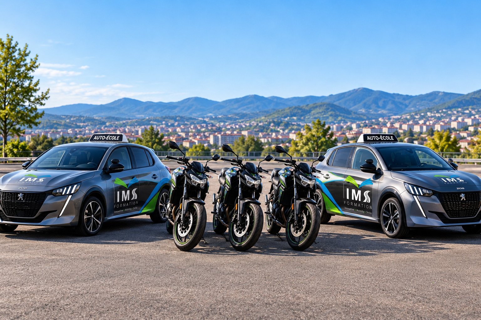 Motos-écoles et véhicules d’IMS Formation
